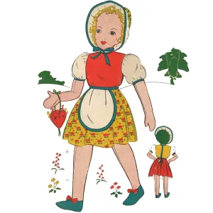 1940s Pattern, Make Do And Mend, WWII Rag Doll & Clothes - Size 18" (45.72cm)