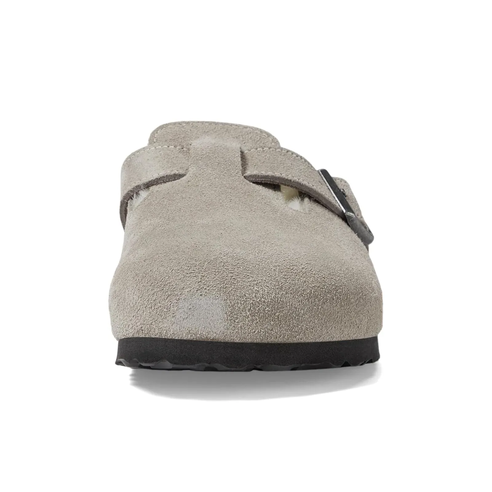 Birkenstock Boston Clog (Women) - Stone Coin Suede/Natural Shearling