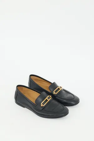 Black Leather Colette Loafer