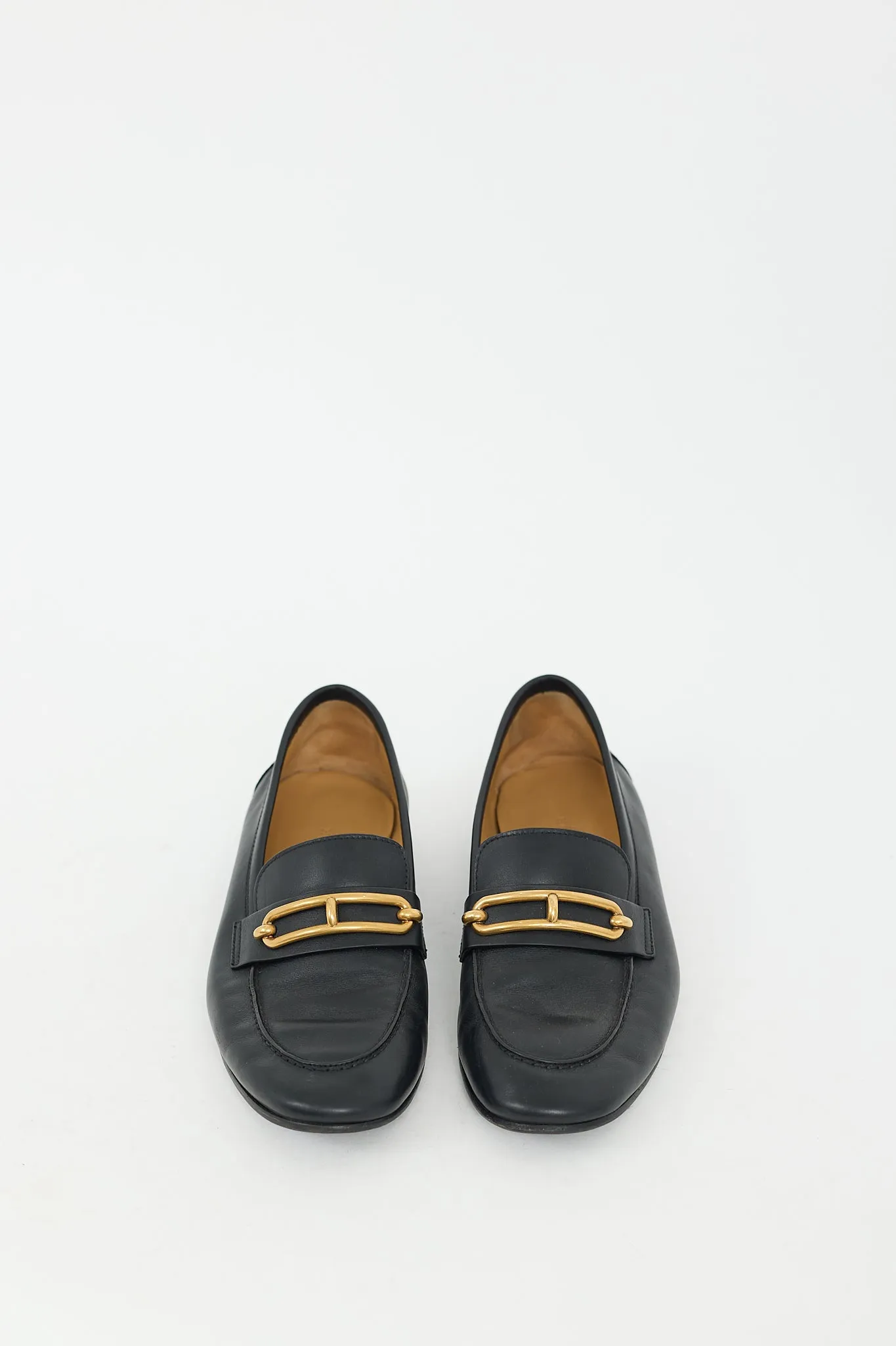 Black Leather Colette Loafer