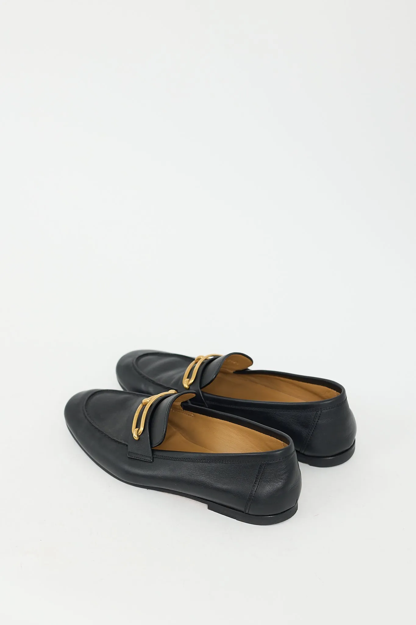 Black Leather Colette Loafer