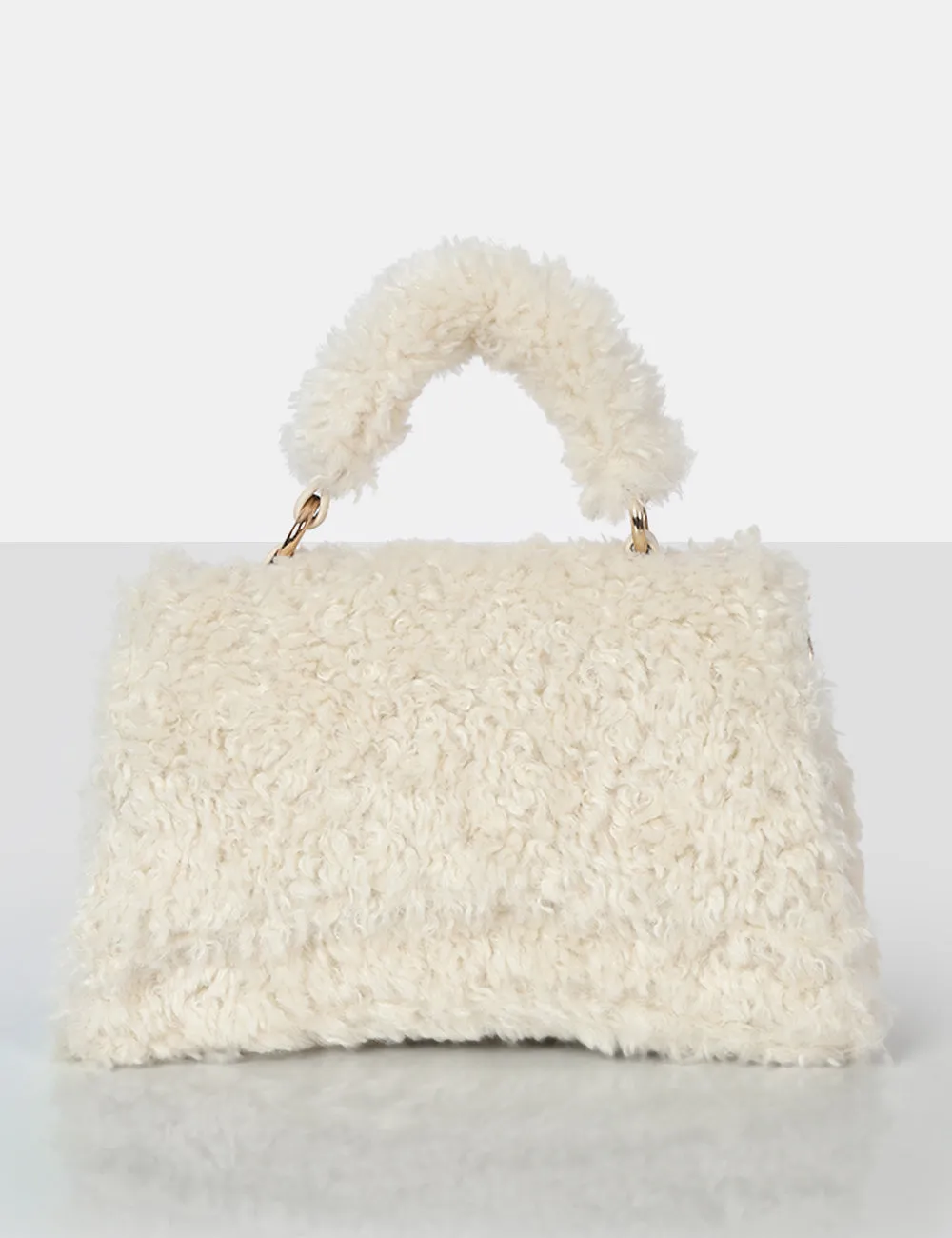 Central Ecru Teddy Shoulder Handbag