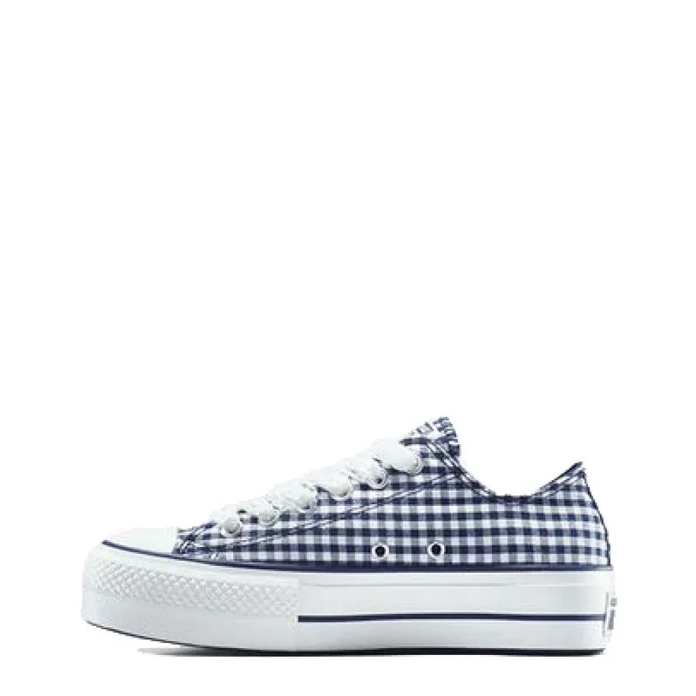 Converse Women's Chuck Taylor All Star Lift Platform Low Gingham in Obsidian/White/Vintage White