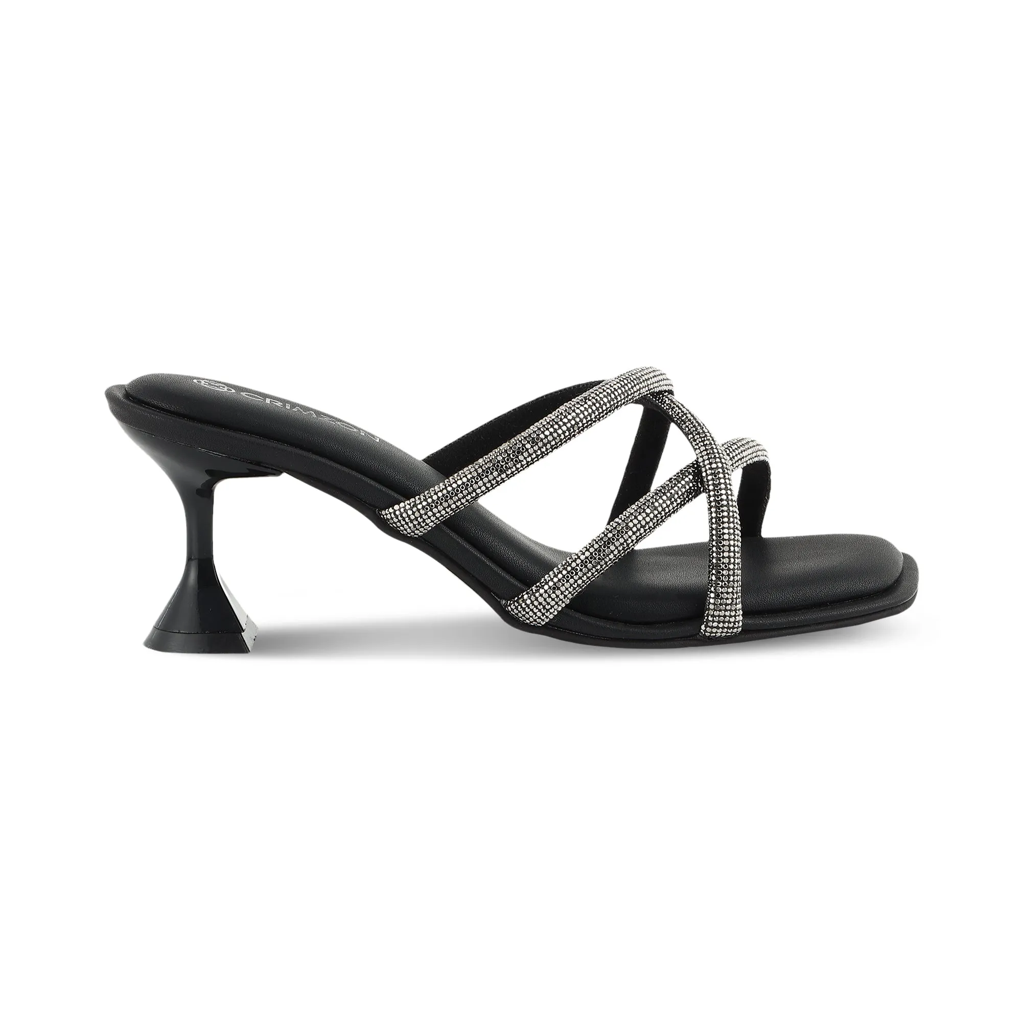 GLITZ- BLACK BLOCK HEELS
