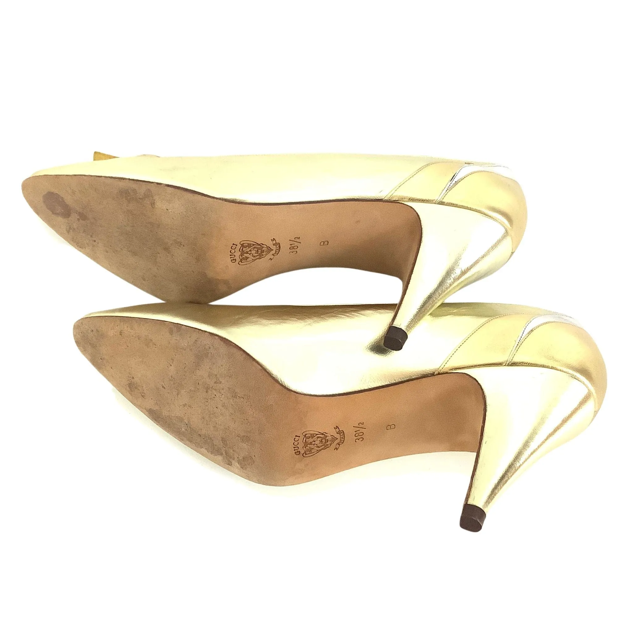 Gucci Metallic Gold Heels