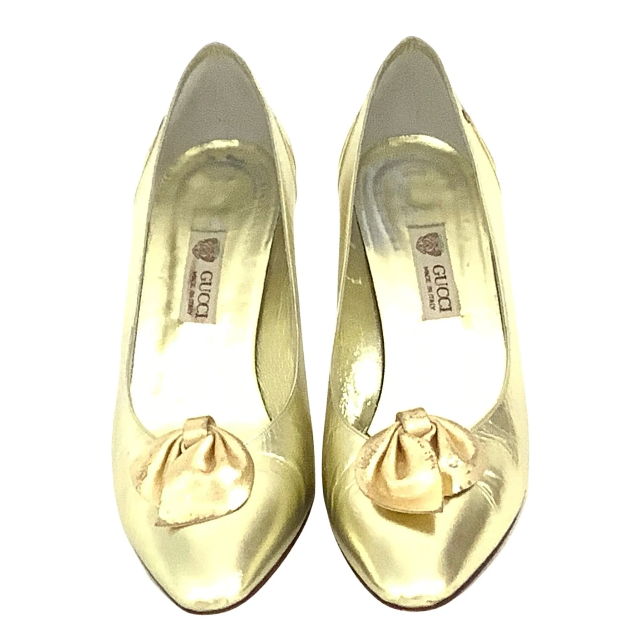 Gucci Metallic Gold Heels