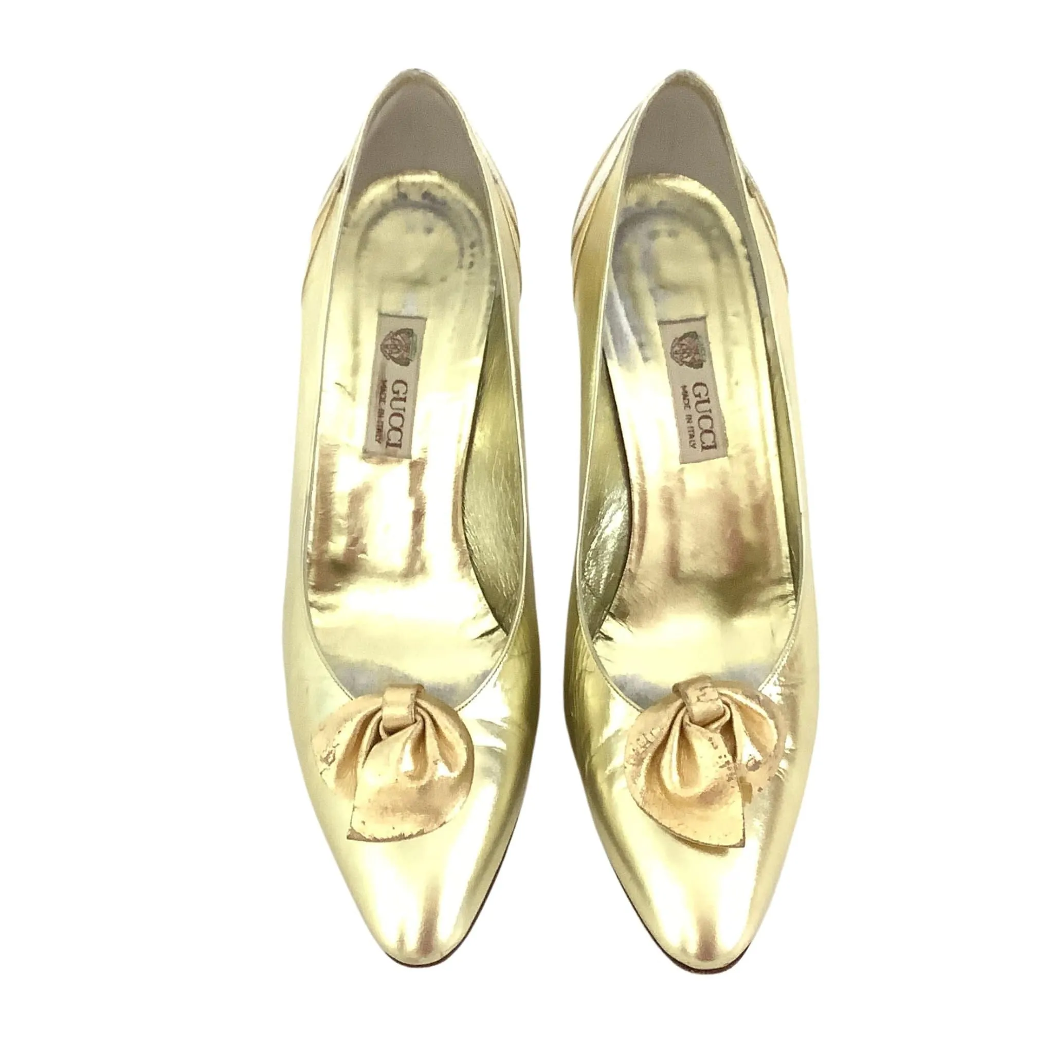 Gucci Metallic Gold Heels