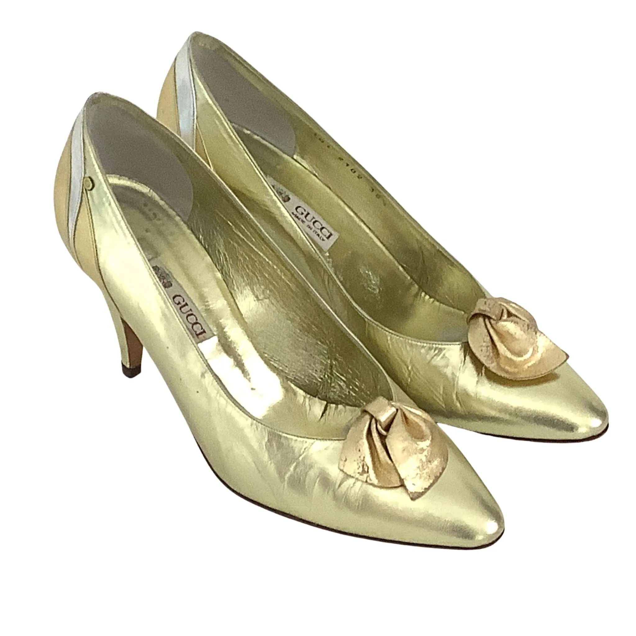 Gucci Metallic Gold Heels