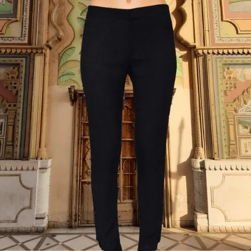 Hand Beaded Tuxedo Pants