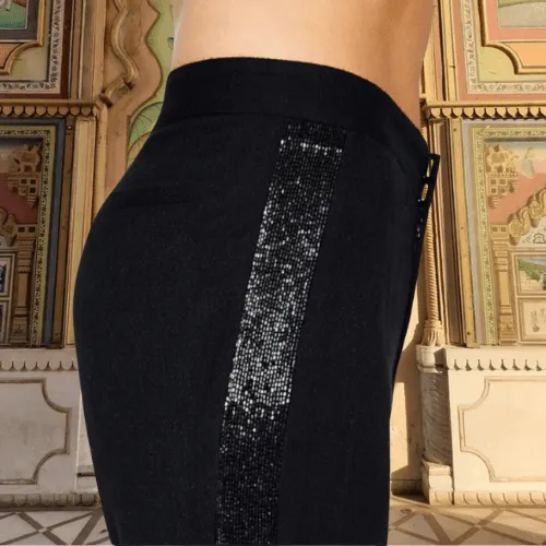 Hand Beaded Tuxedo Pants