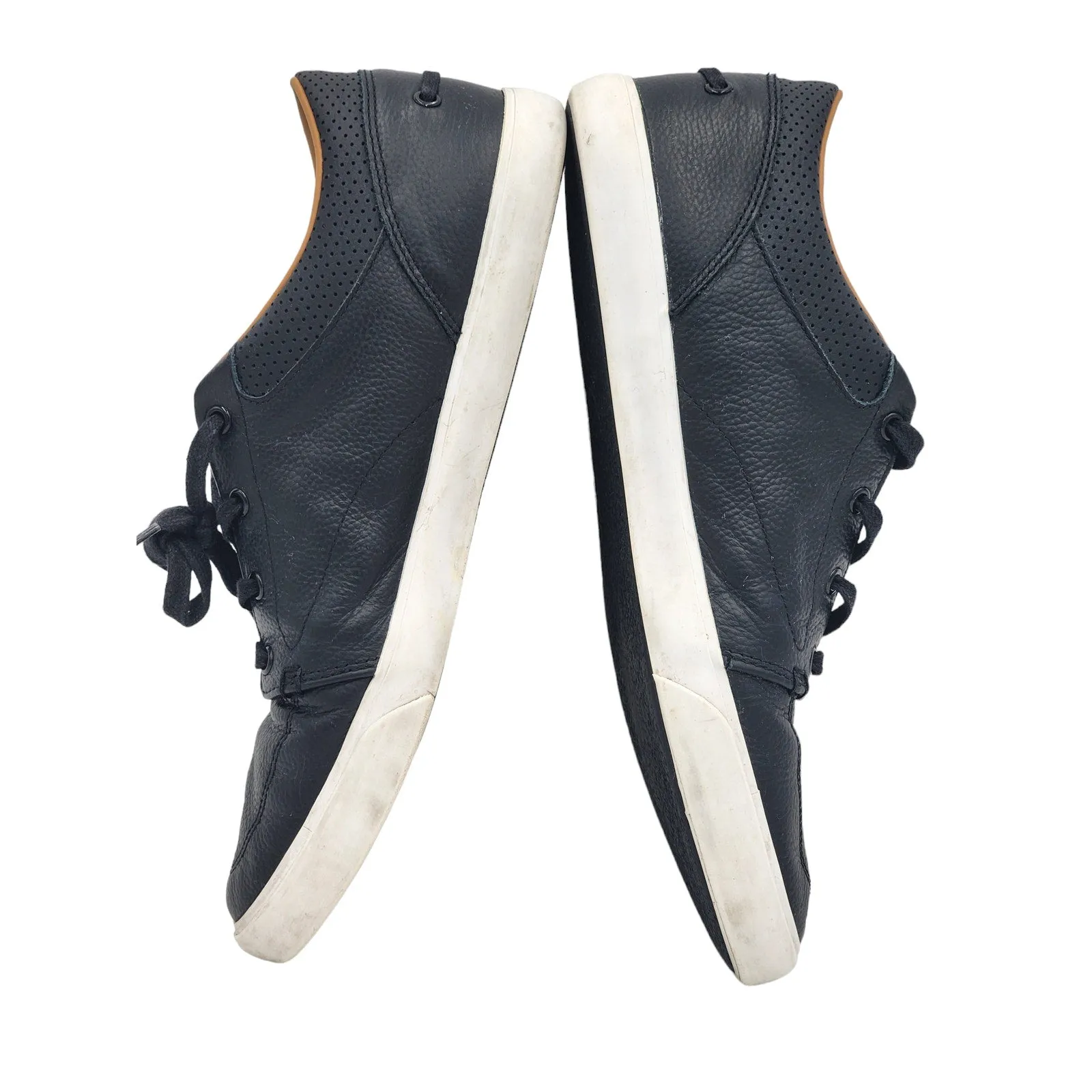 Lacoste Shoes Bayliss Sneakers Mens Size 10 Black Leather Low Top Lace Up Vulc