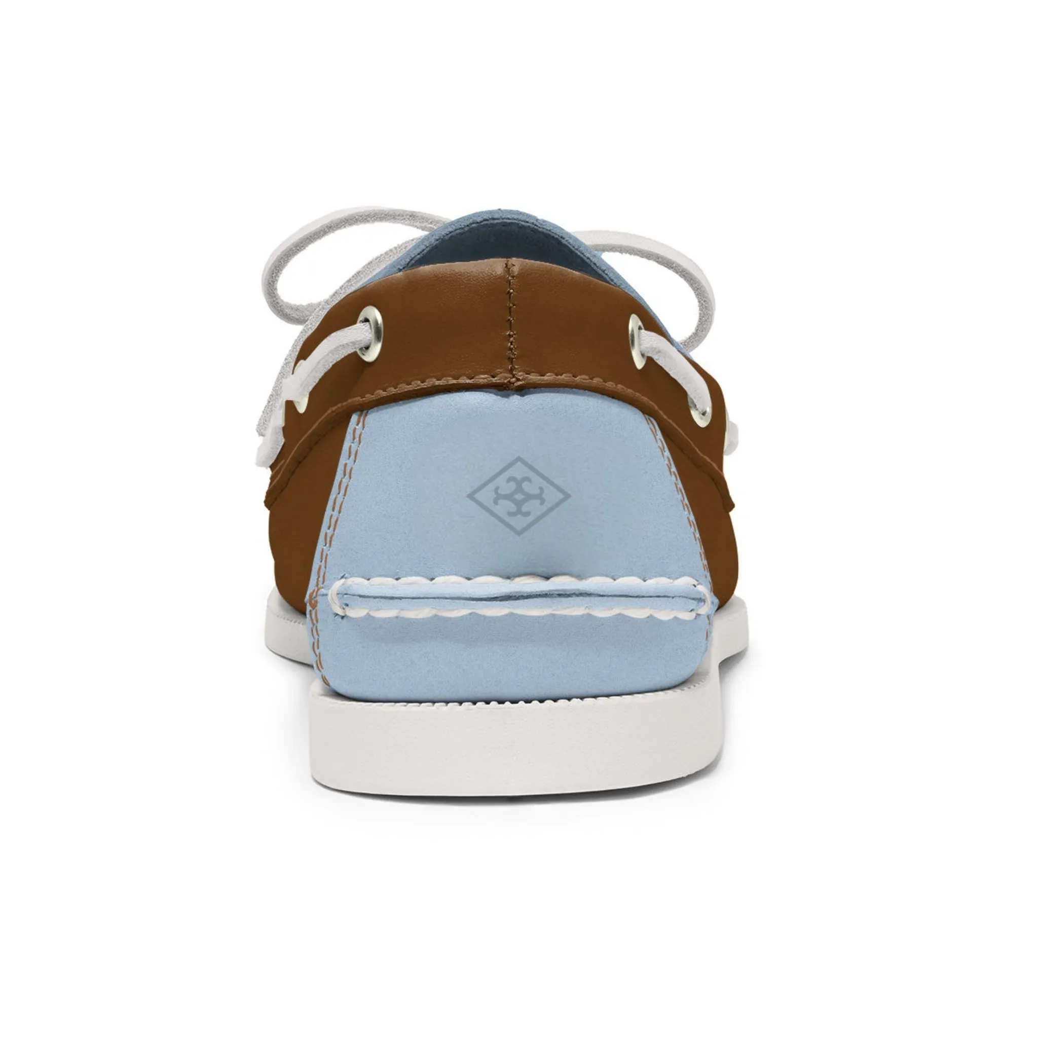 Men’s 2 Eyelet LE Boat Shoe: Lt Brown/Lt Blue