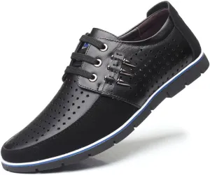Mens Casual Business Dress Shoes Leather Slip-on Sneakers for Men Walking Office Comfort Outdoor Loafers Fashion Leisure Breathable