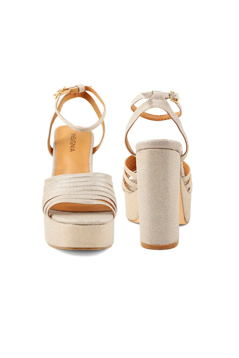 Party Wear Sandal I23457-Golden
