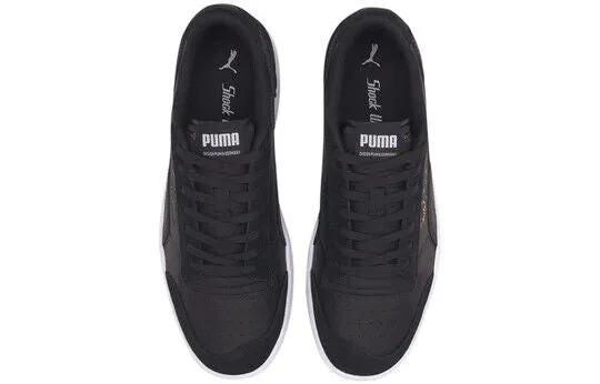 Puma Ralph Sampson Lo Vintage 371767-02 Men's Black & White Leather Shoes C1507