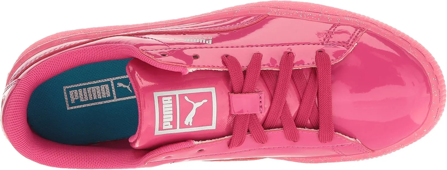 PUMA Unisex-Child Basket Patent Iced Glitz Sneaker