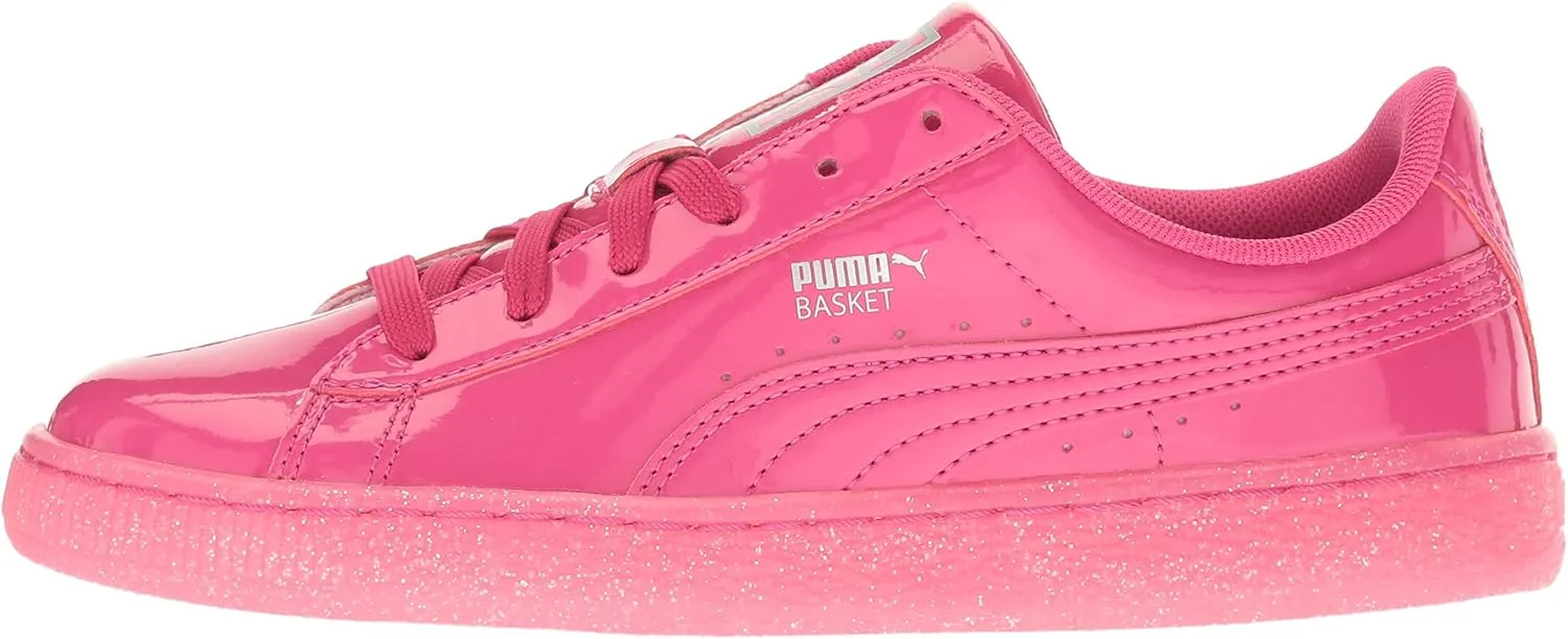 PUMA Unisex-Child Basket Patent Iced Glitz Sneaker
