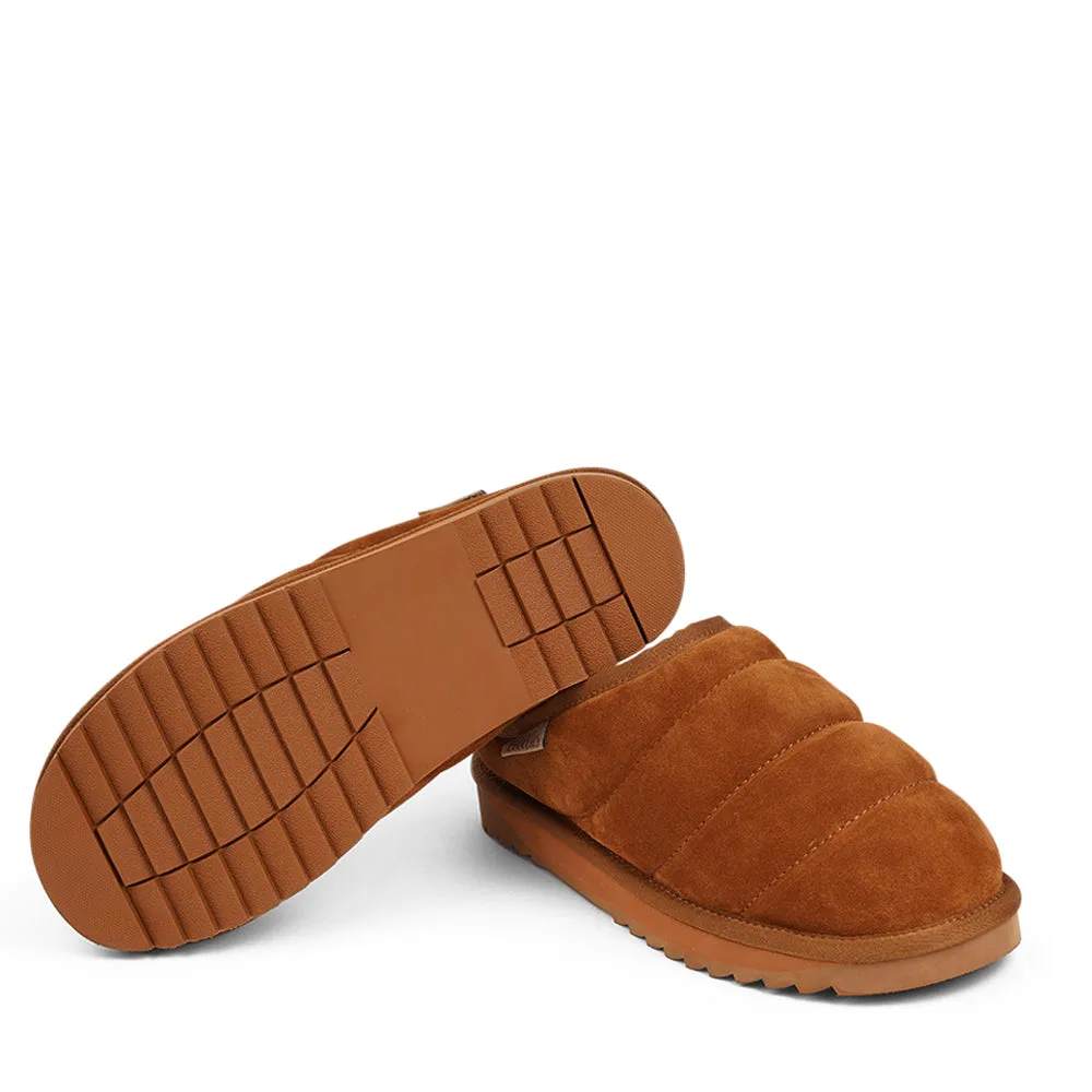 Rigi - Suede Mules with shearling