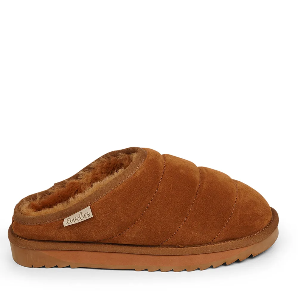 Rigi - Suede Mules with shearling