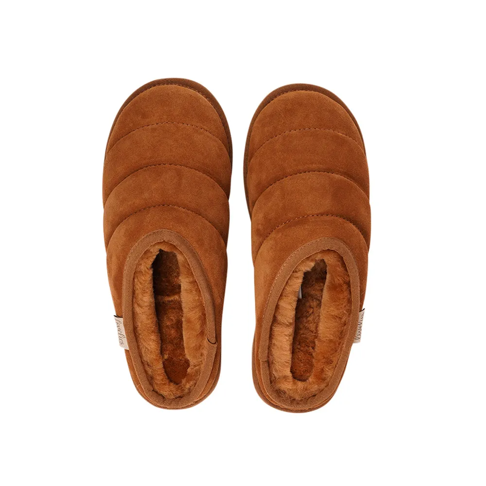 Rigi - Suede Mules with shearling