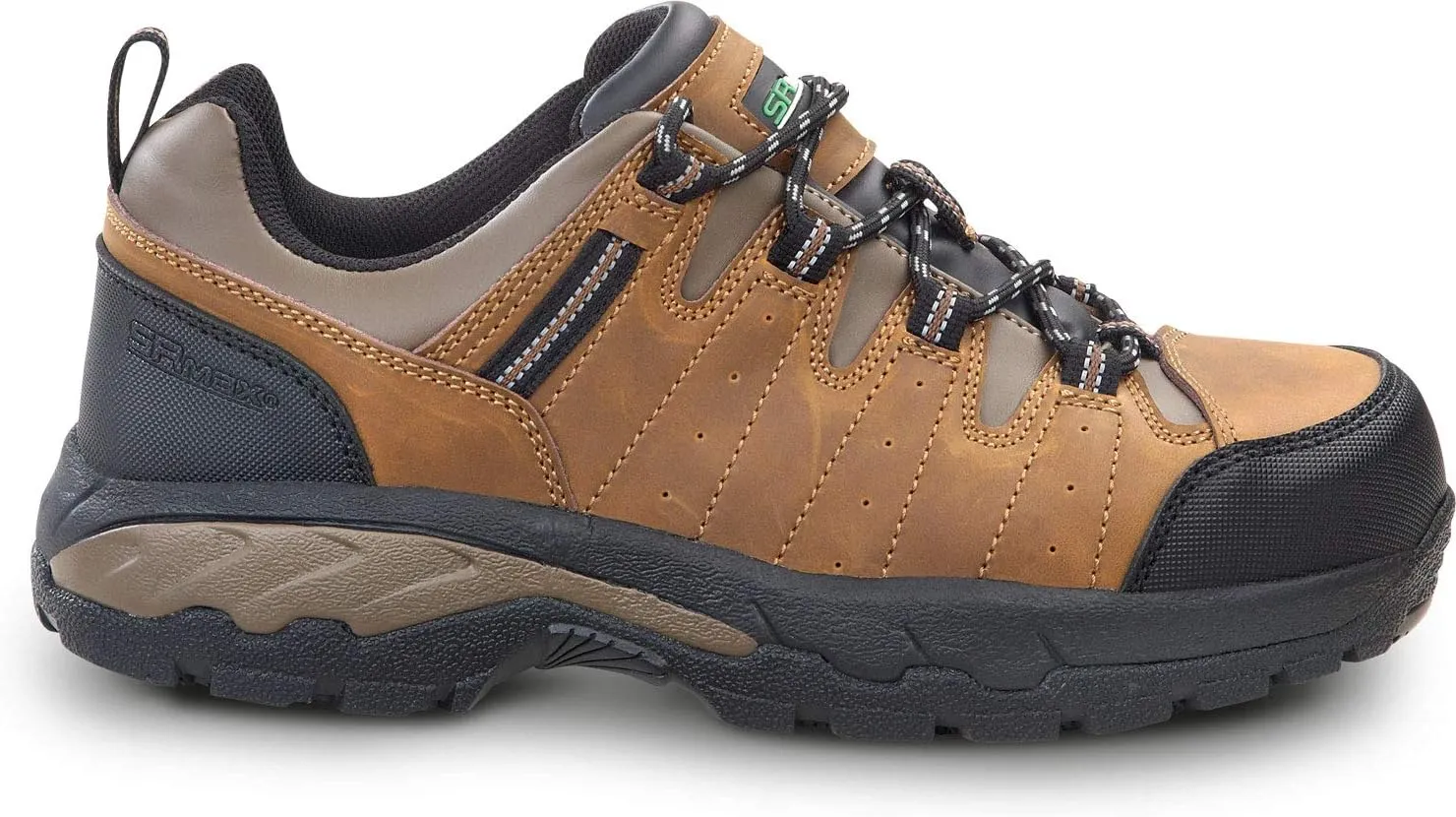 SR Max Winston, Men's, Brown, Low Hiker Style Comp Toe, EH, Slip Resistant Work Shoe