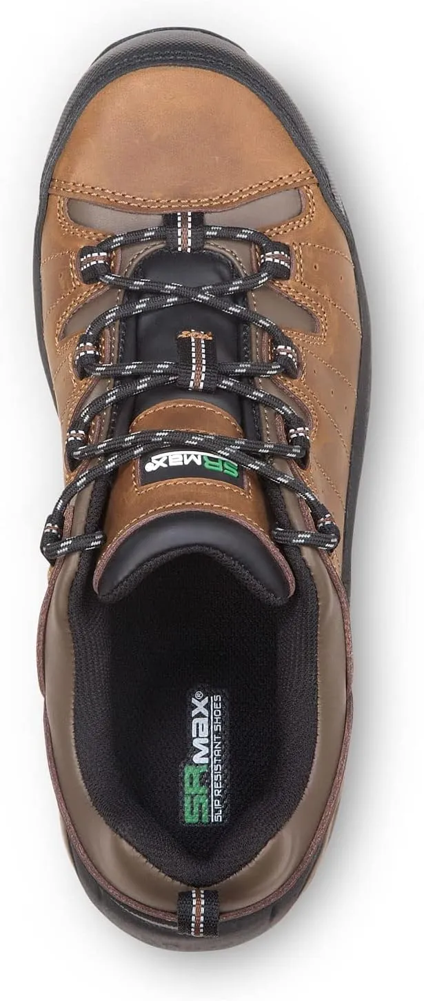 SR Max Winston, Men's, Brown, Low Hiker Style Comp Toe, EH, Slip Resistant Work Shoe