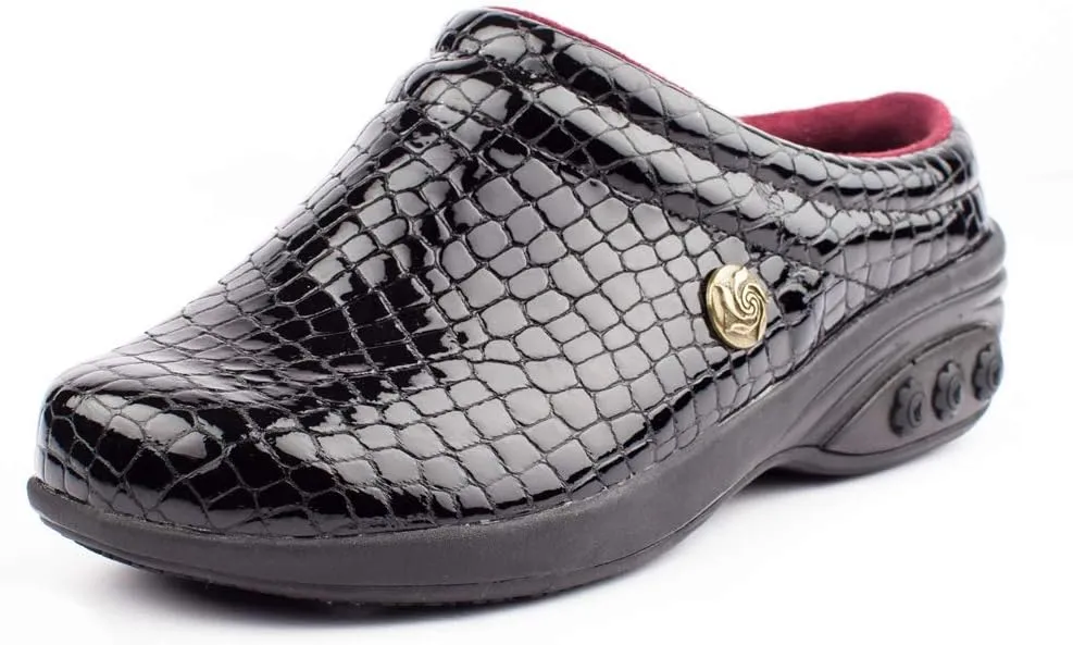 Therafit Molly Women's Arch Support Leather Clog - for Plantar Fasciitis/Foot Pain