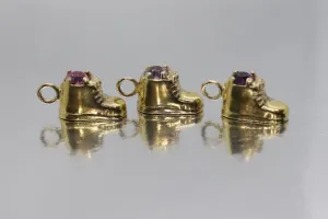 Vintage 925 Sterling Silver GIO Baby boot / shoe necklace or bracelet charm