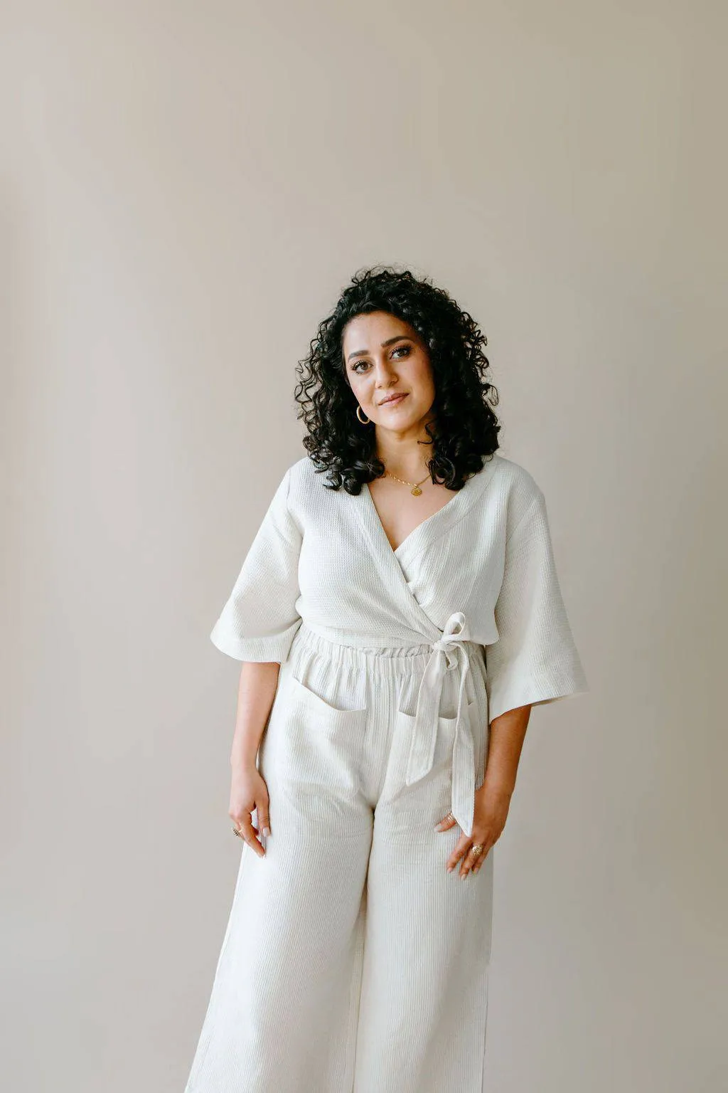 Waffle Jumpsuit (Sand)