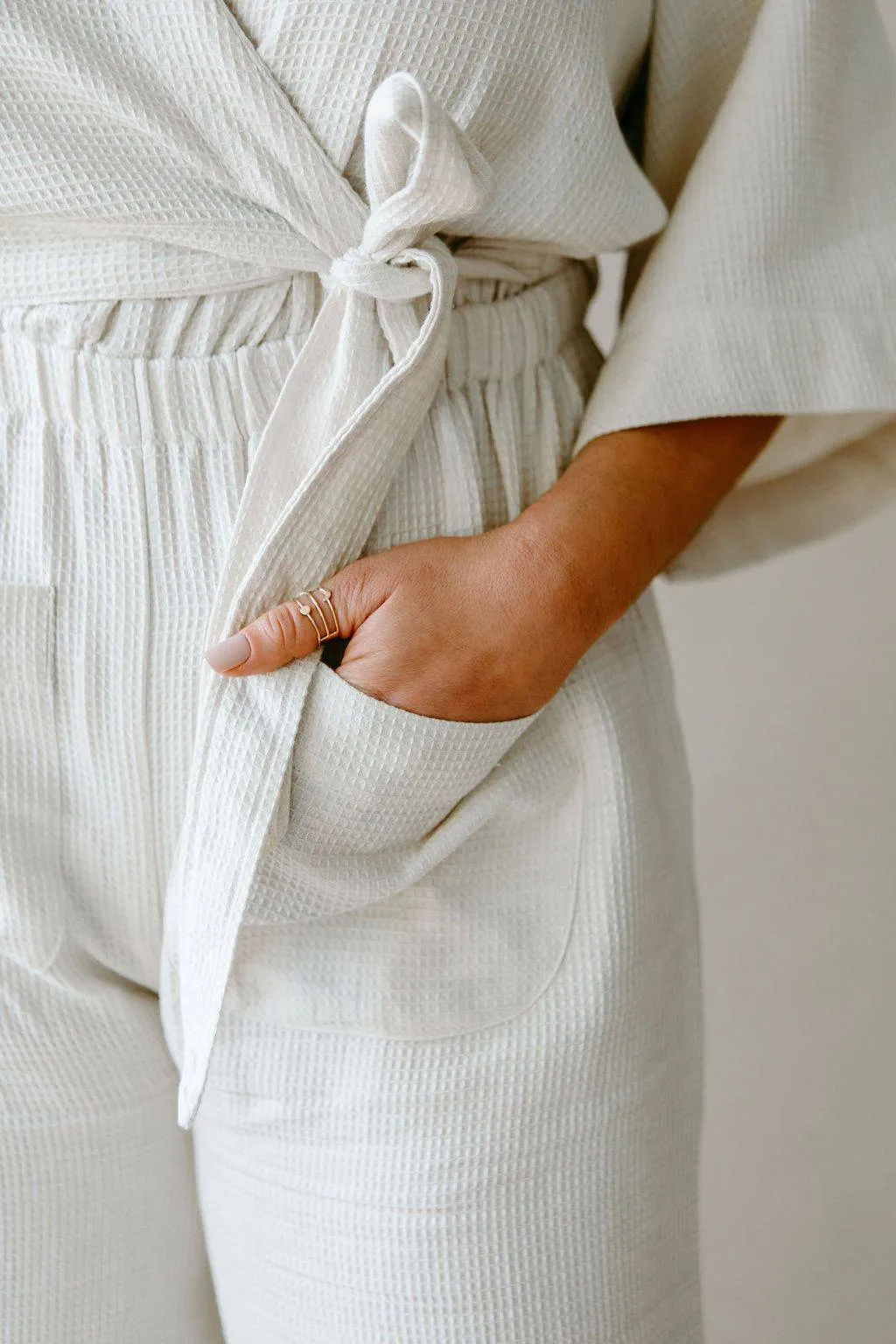 Waffle Jumpsuit (Sand)