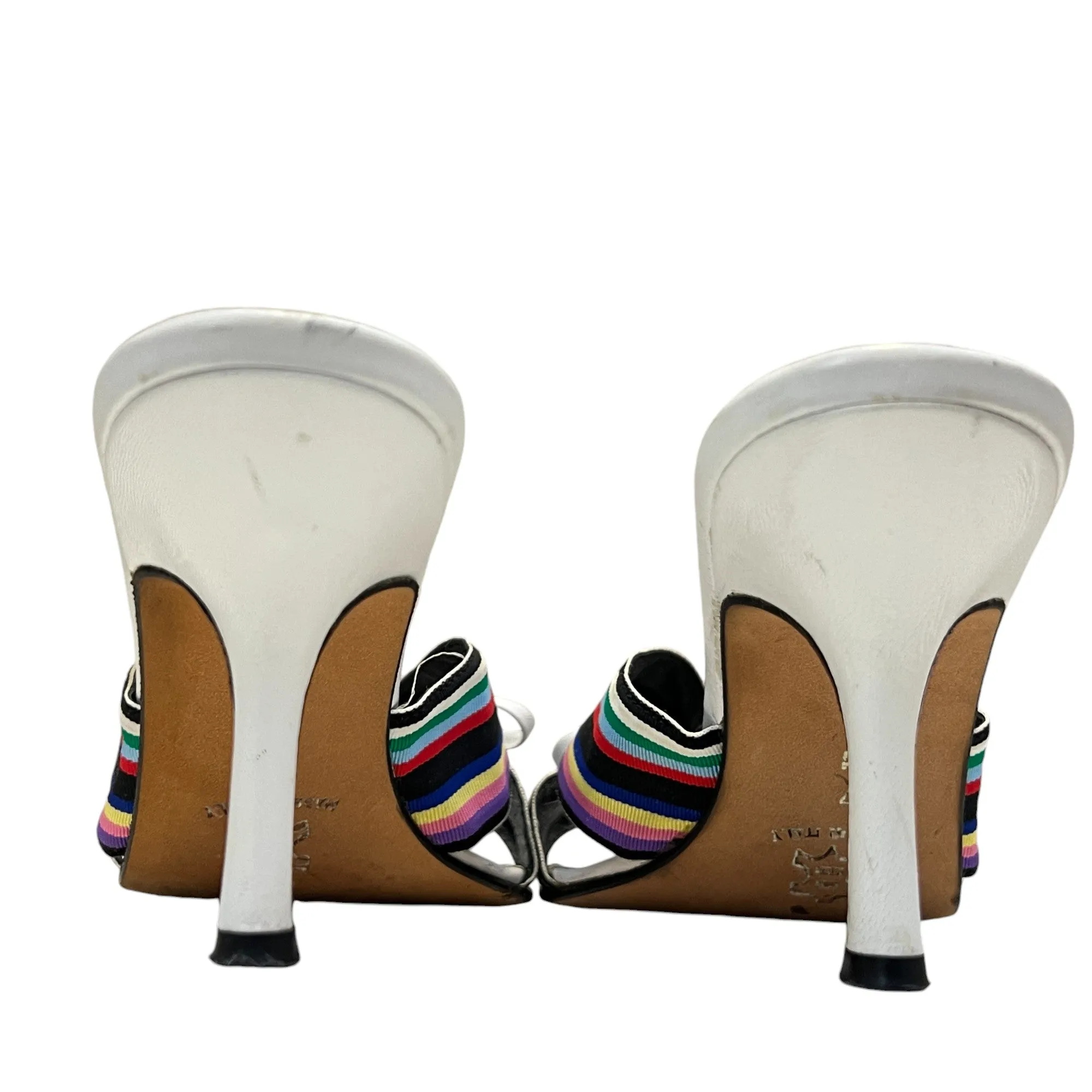 Y2K Rainbow Kitten Heels with Bow Size 7